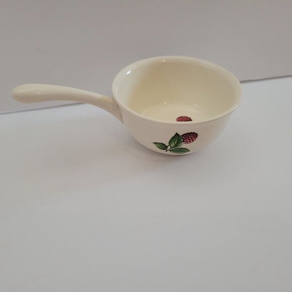 Norsk Flint Egersund Norway Ceramic Sauce Ladle With Grape & Berry Motif - Picture 4 of 12